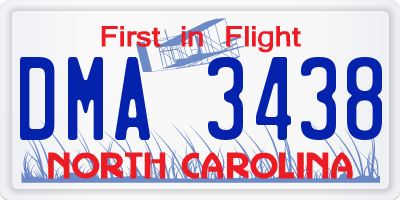 NC license plate DMA3438