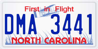 NC license plate DMA3441