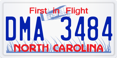 NC license plate DMA3484