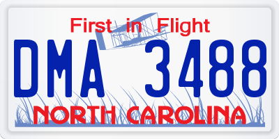 NC license plate DMA3488