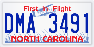 NC license plate DMA3491