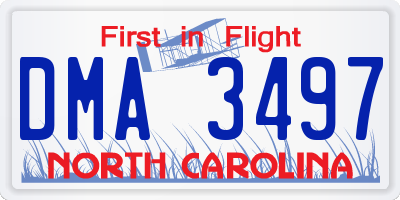 NC license plate DMA3497
