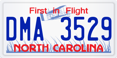 NC license plate DMA3529
