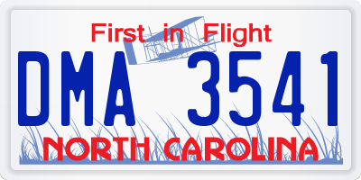 NC license plate DMA3541