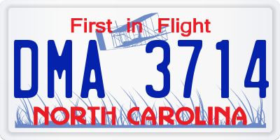 NC license plate DMA3714