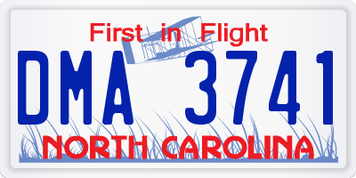 NC license plate DMA3741