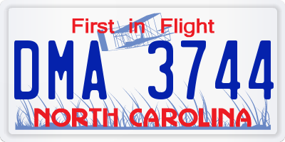 NC license plate DMA3744