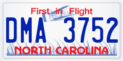 NC license plate DMA3752