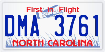 NC license plate DMA3761