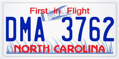 NC license plate DMA3762
