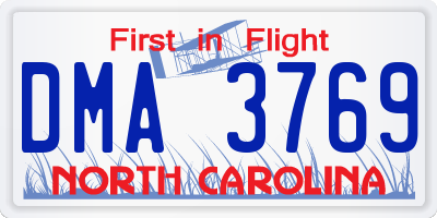NC license plate DMA3769