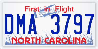 NC license plate DMA3797