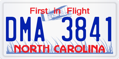NC license plate DMA3841