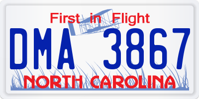 NC license plate DMA3867