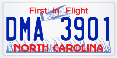 NC license plate DMA3901