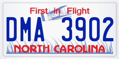 NC license plate DMA3902