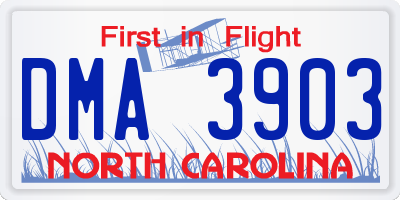 NC license plate DMA3903