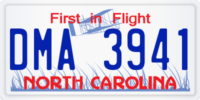 NC license plate DMA3941