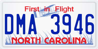 NC license plate DMA3946