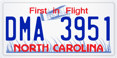 NC license plate DMA3951