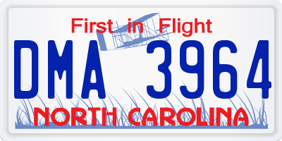 NC license plate DMA3964