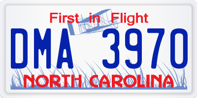 NC license plate DMA3970