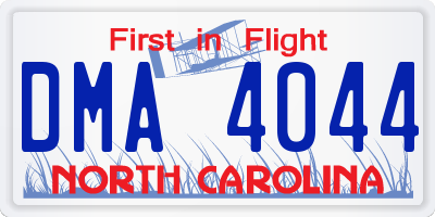 NC license plate DMA4044