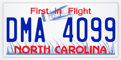 NC license plate DMA4099