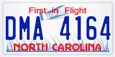 NC license plate DMA4164