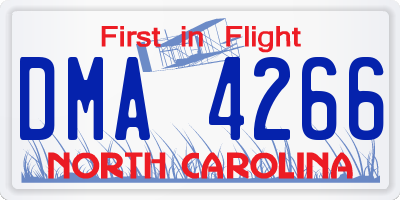 NC license plate DMA4266