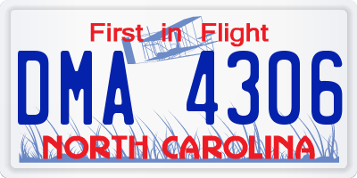 NC license plate DMA4306