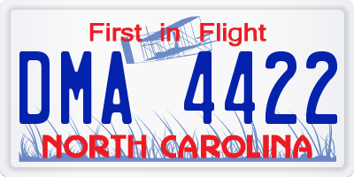 NC license plate DMA4422