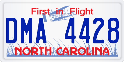 NC license plate DMA4428