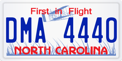 NC license plate DMA4440