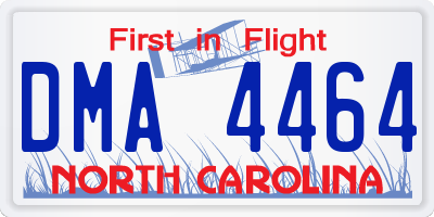 NC license plate DMA4464
