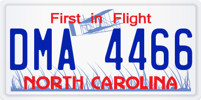 NC license plate DMA4466