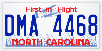 NC license plate DMA4468