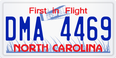 NC license plate DMA4469