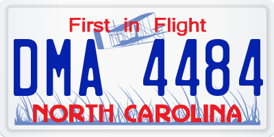 NC license plate DMA4484