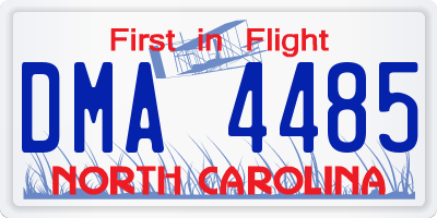 NC license plate DMA4485