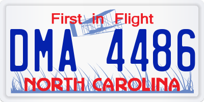 NC license plate DMA4486