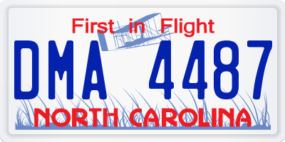 NC license plate DMA4487