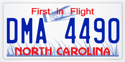 NC license plate DMA4490