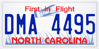 NC license plate DMA4495