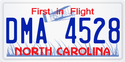NC license plate DMA4528