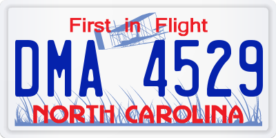 NC license plate DMA4529