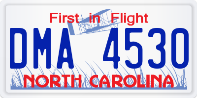 NC license plate DMA4530