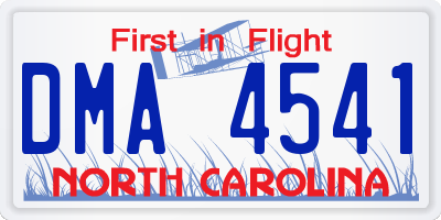 NC license plate DMA4541