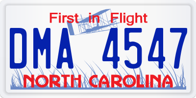 NC license plate DMA4547