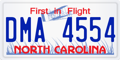 NC license plate DMA4554